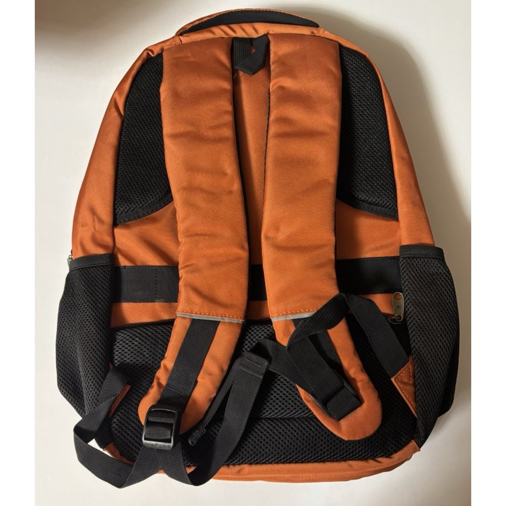 Orange Backpack 18" Laptop Bruno Cavalli USB Charging Port Nylon New With Tags - Picture 2 of 6